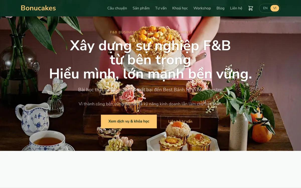 Bonu Cakes homepage
