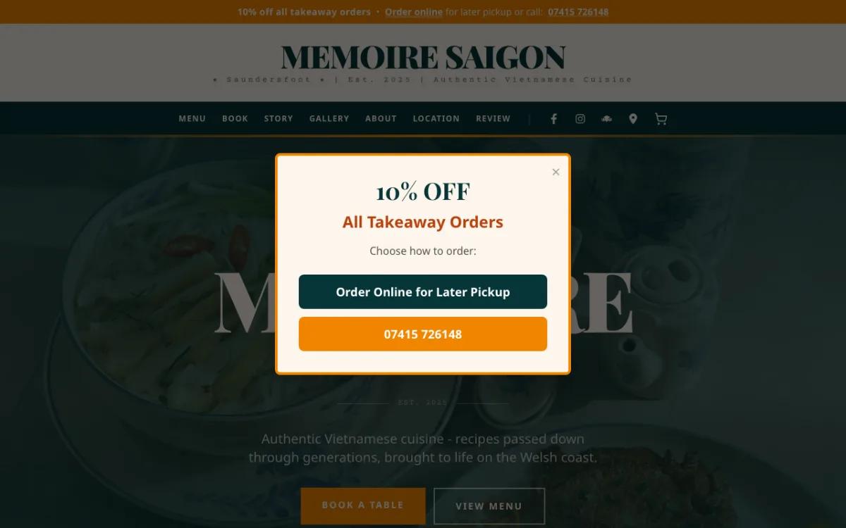 Memoire Saigon homepage