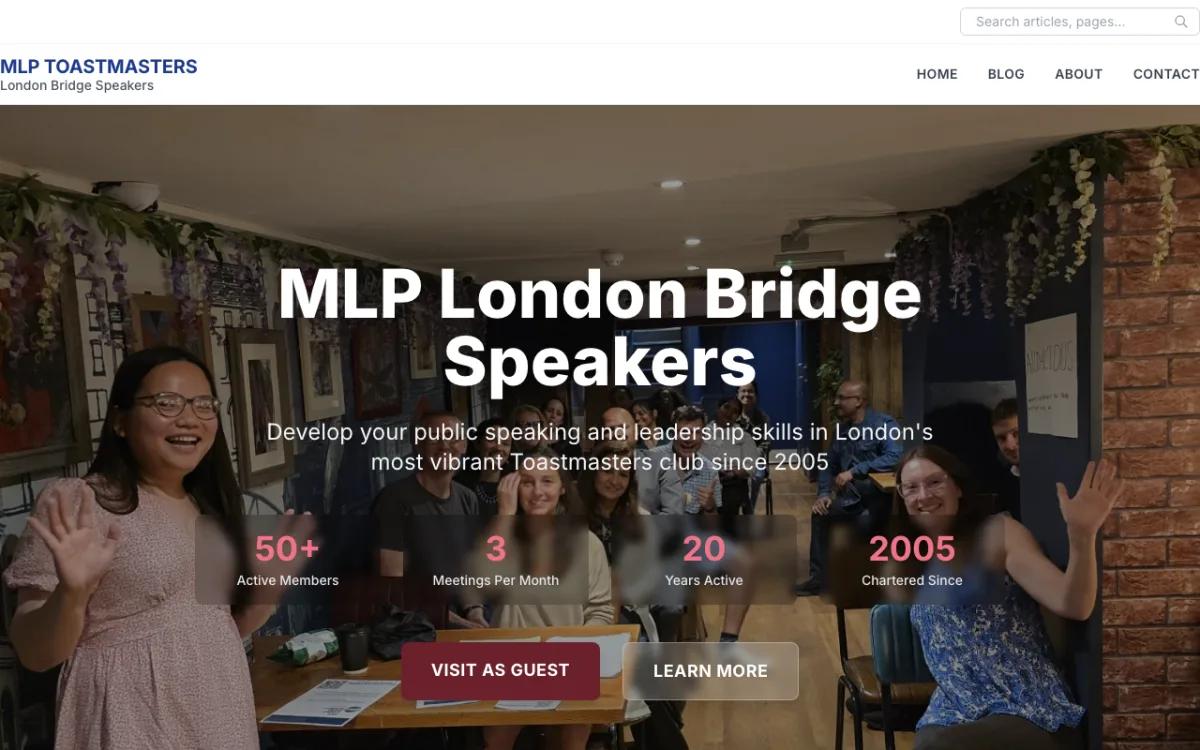 MLP London Bridge Speakers homepage
