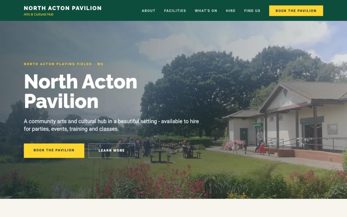 North Acton Pavilion homepage