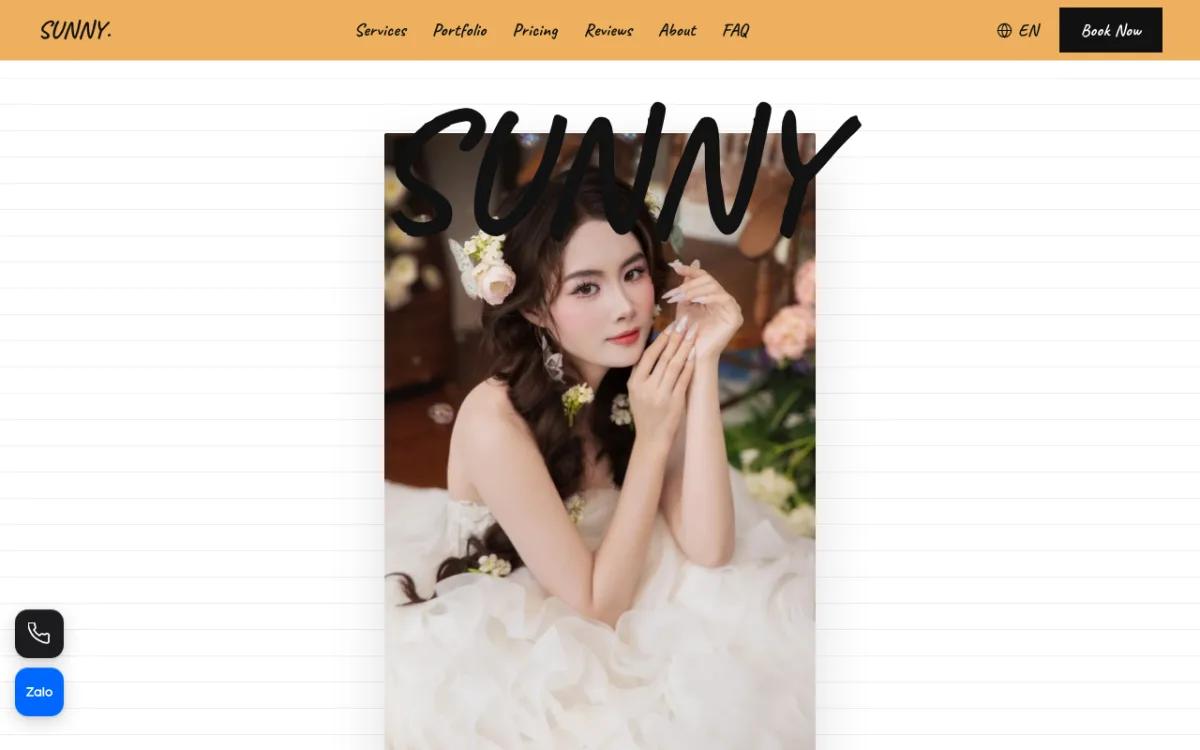 Sunny Makeup Studio homepage