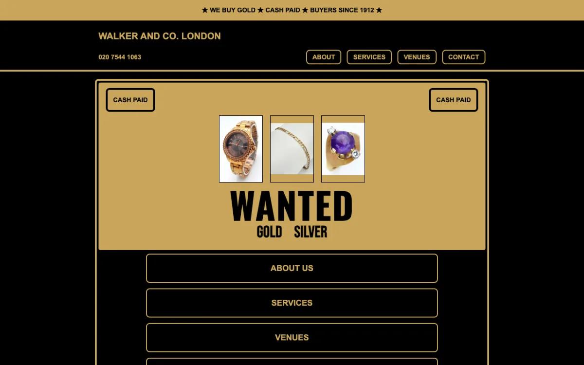 Walker and Co. London homepage