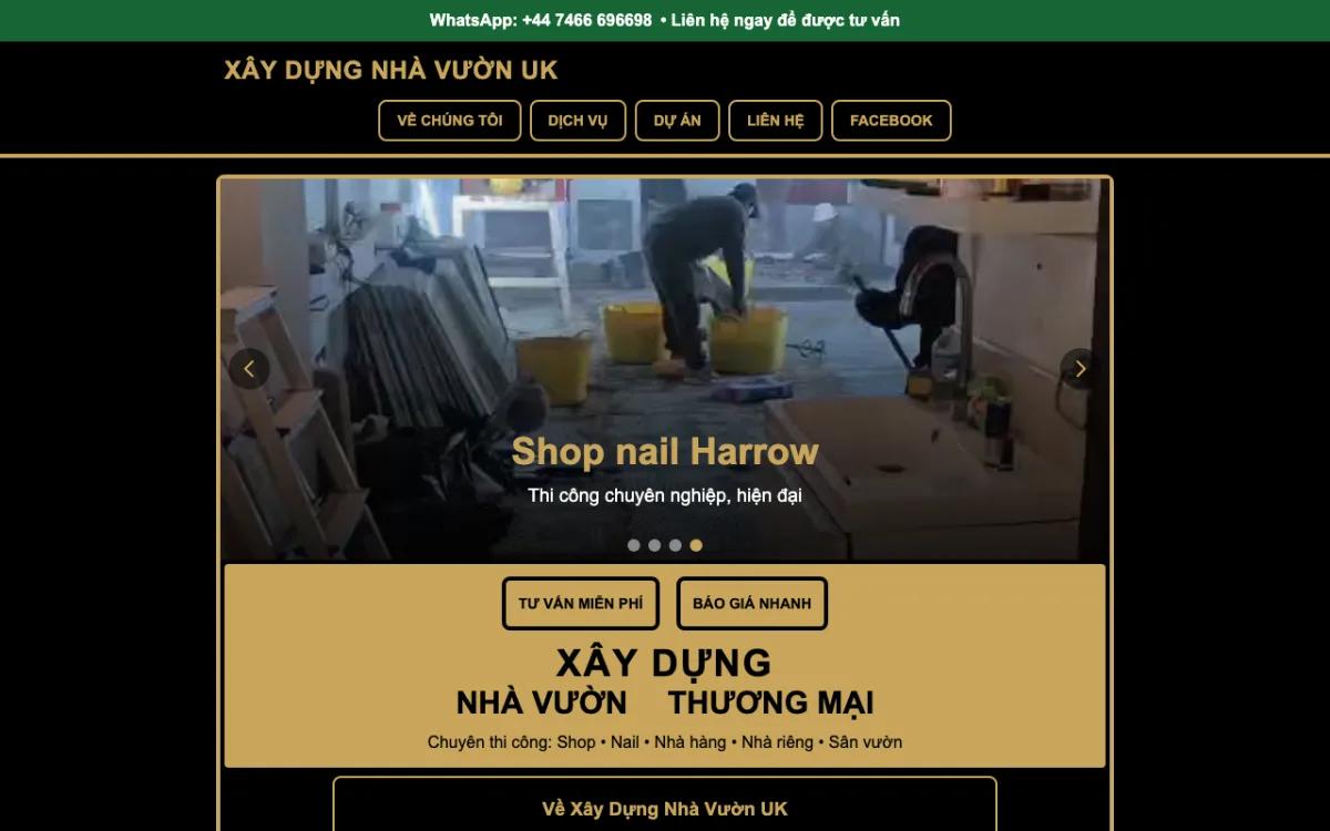 Xây Dựng Nhà Vườn UK homepage